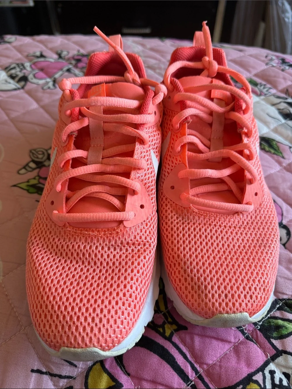 Nike Women's Coral peachy Pink Mesh Running Sneakers